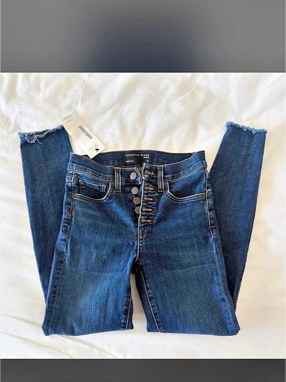 Veronica Beard Debbie High-Rise Skinny Ankle Jean Blue Waist 24